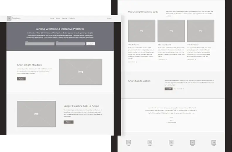 Expertise White-label, Interactive Wireframe, Rapid Prototype